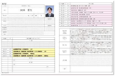 履歴書作りサポート