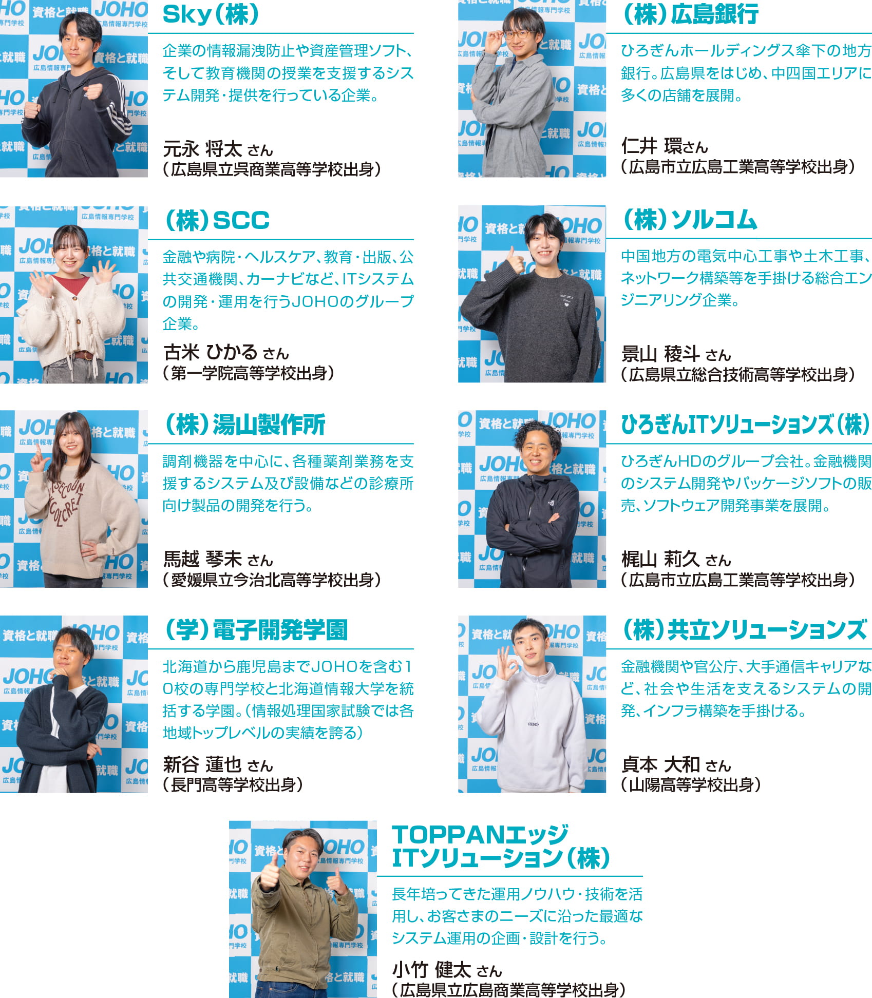 内定を勝ちとったJOHO生たち